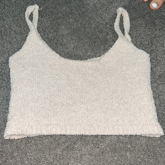 SKIMS light pink cropped cozy bralette tank